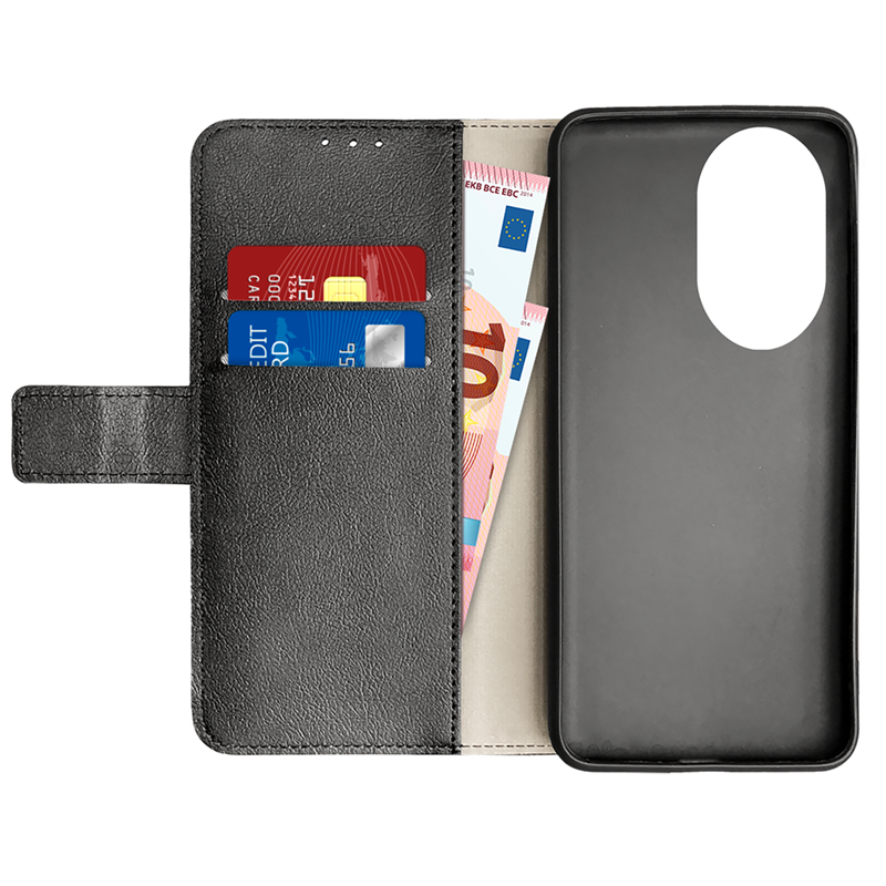 Honor 200 Pro - Classic Wallet Case - Black