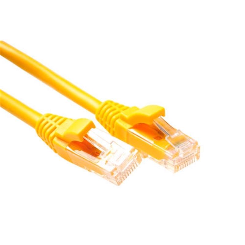 ACT UTP Cat5E 1.0m netwerkkabel Geel 1 m