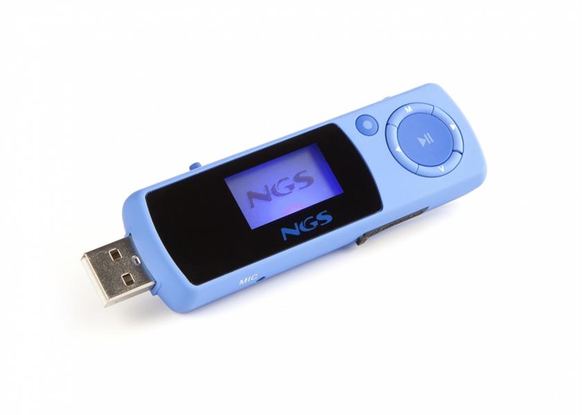 NGS Blue Popping 4GB MP3 speler Blauw