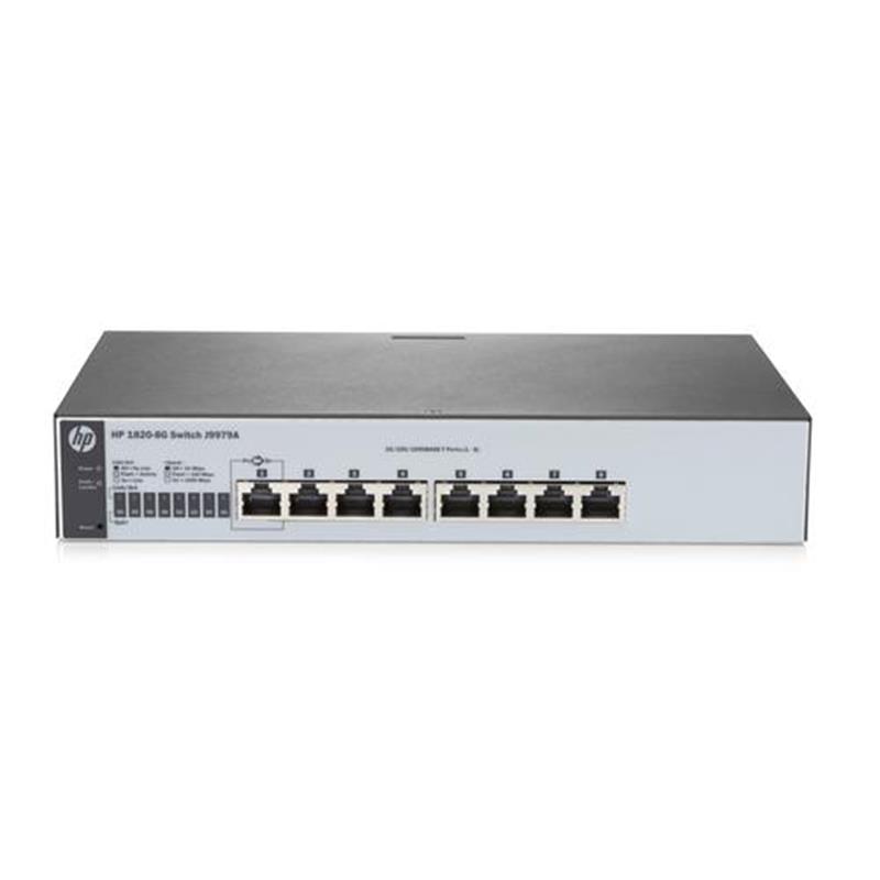Hewlett Packard Enterprise 1820-8G Managed L2 Gigabit Ethernet 10 100 1000 Grijs 1U