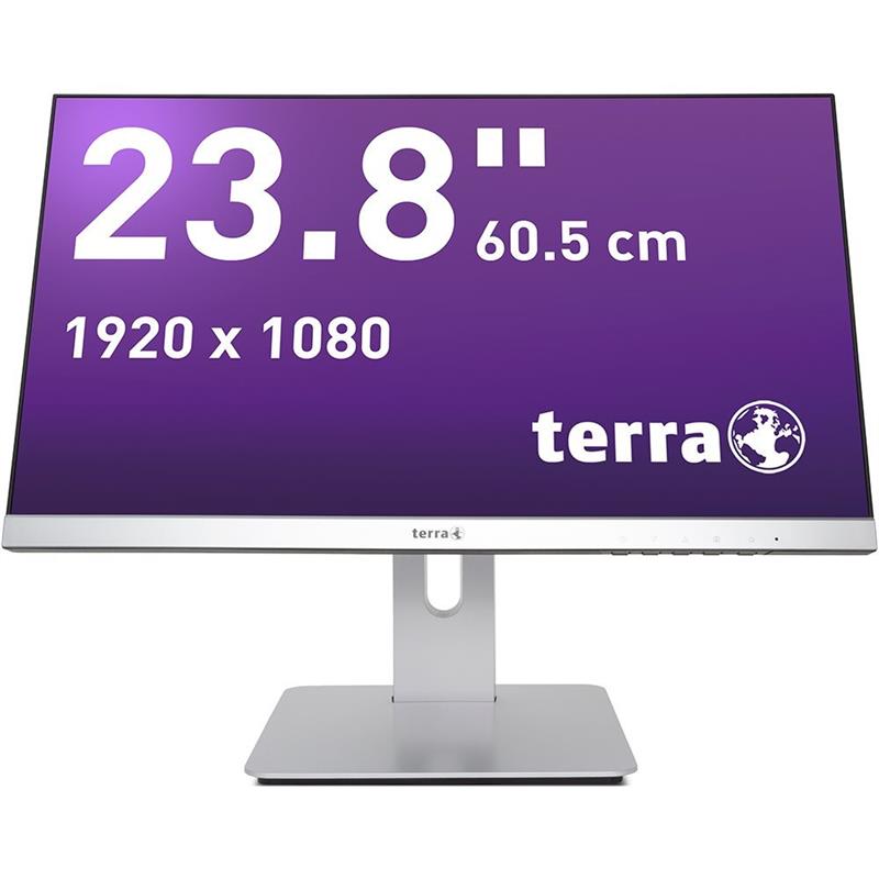 Terra Led Monitor 2462W PV Silver DP/HDMI Greenline Plus 24 inch