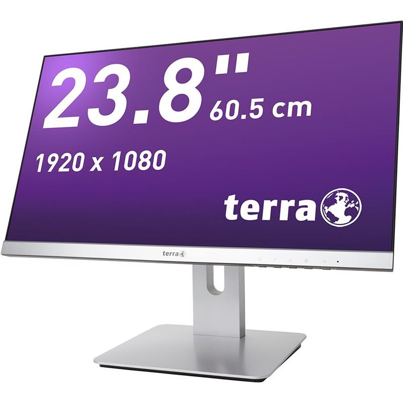 Terra Led Monitor 2462W PV Silver DP/HDMI Greenline Plus 24 inch