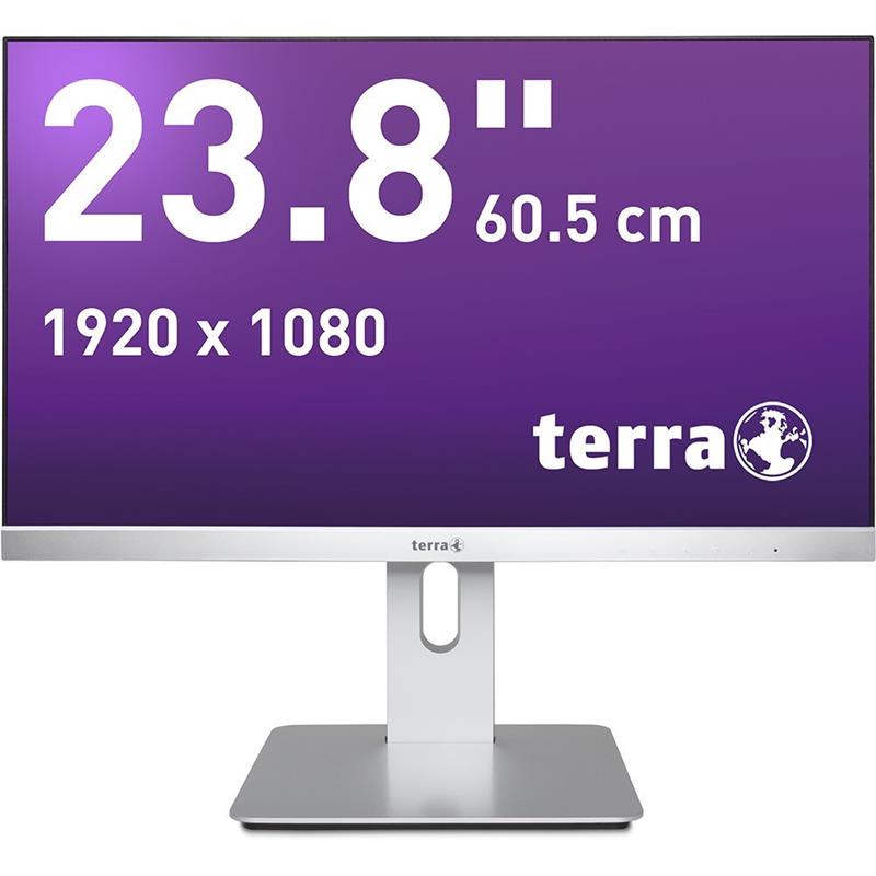 Terra Led Monitor 2462W PV Silver DP/HDMI Greenline Plus 24 inch