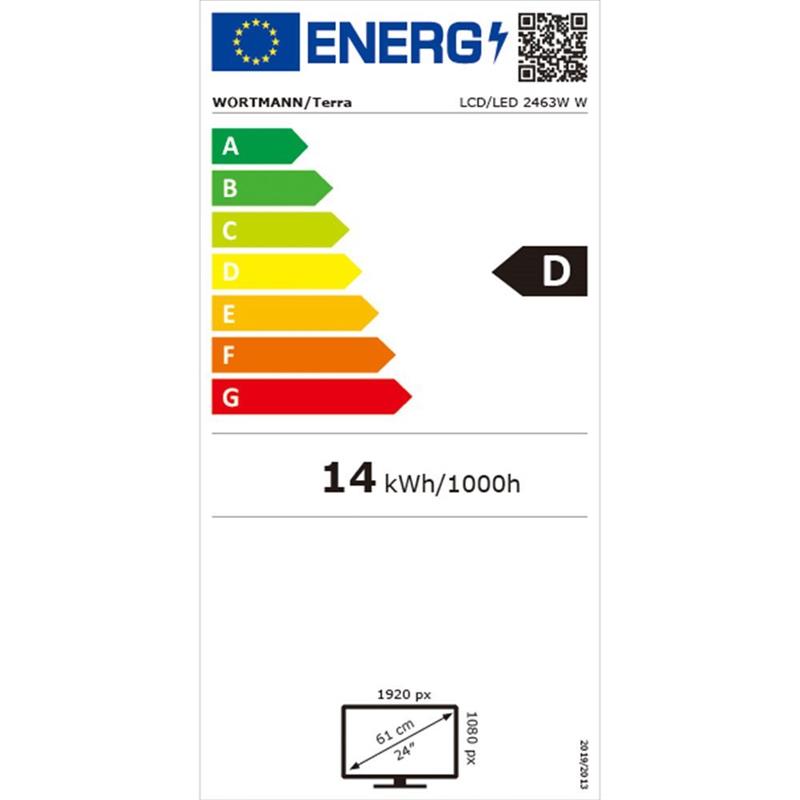 Terra Led Monitor 2463W PV wit DP/HDMI Greenline Plus 24 inch