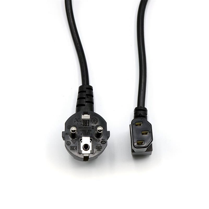 Kabel Netz/Kaltgerätestecker 1.8m black (Schuko)