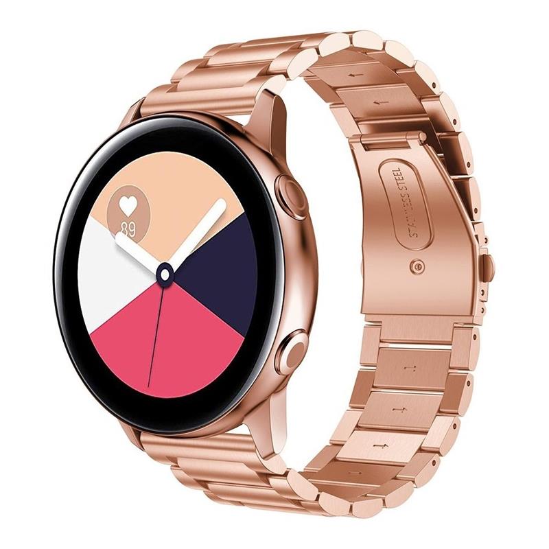 Watch Strap Samsung Galaxy Watch Active 2 Stainless - Metal Steel Band - Rose Gold