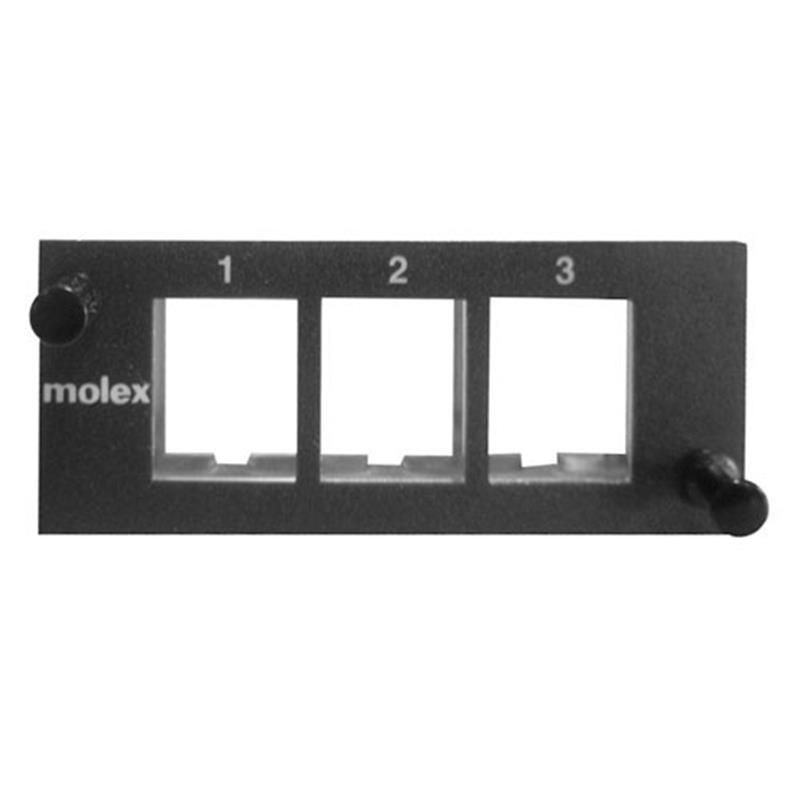 Molex 3-port C6A C6 unshielded datagate adapter plate unloaded