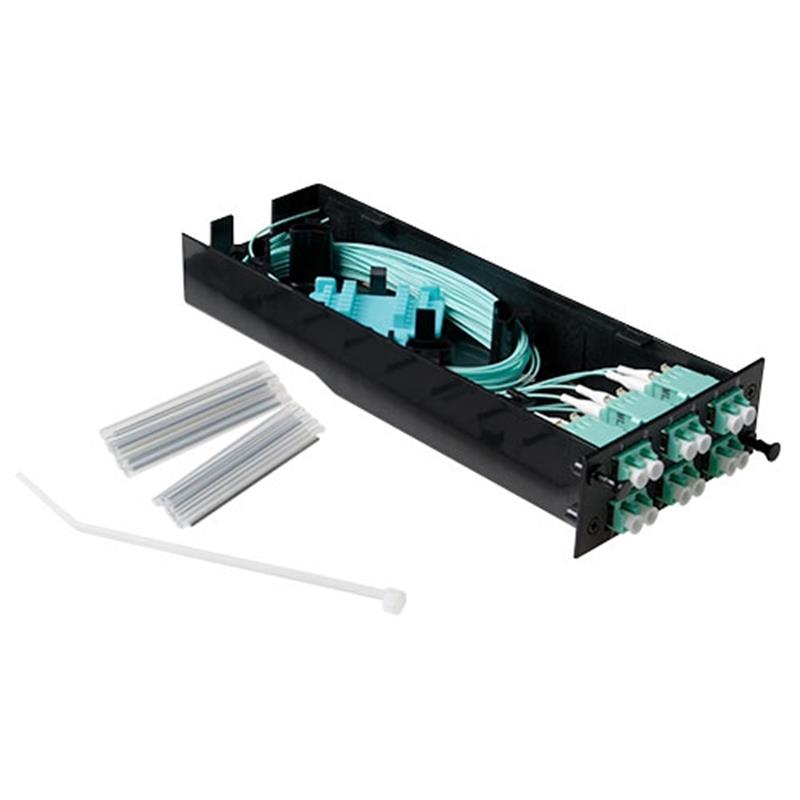 Molex 12 fiber splice Duplex LC OM3 Aqua