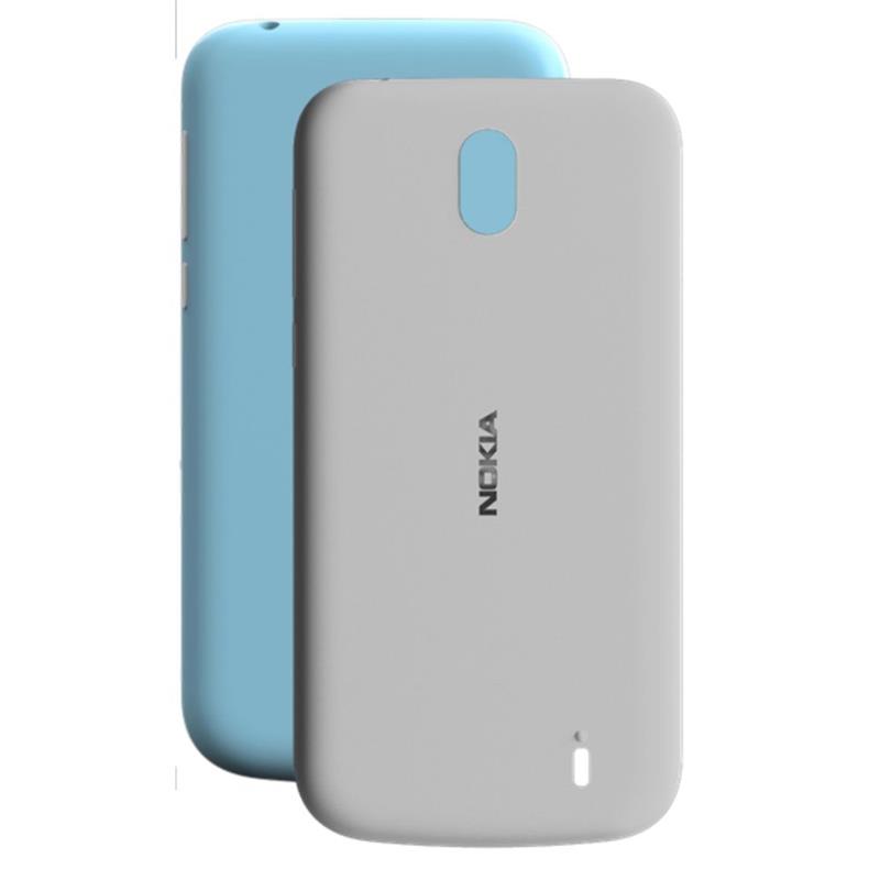Nokia 1 X-Press On Cover Dual Pack - Blauw Grijs