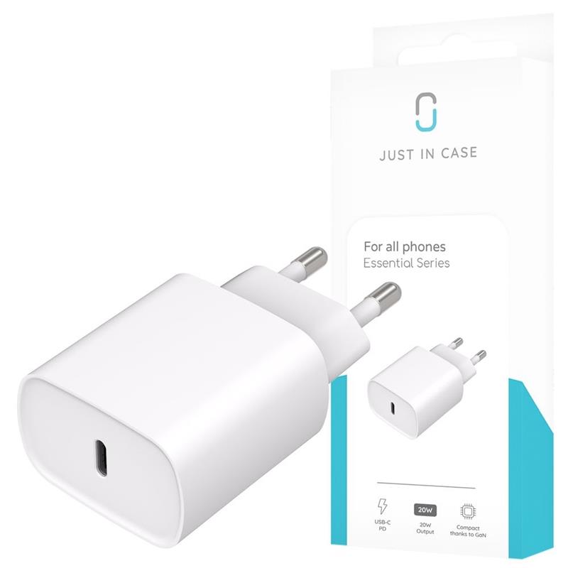 Essential USB-C PD Charger 20W - White