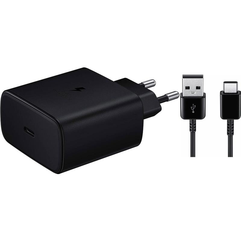 Samsung 15W USB-A Charger Fast Charging with Cable - TA200 Black bulk packed 