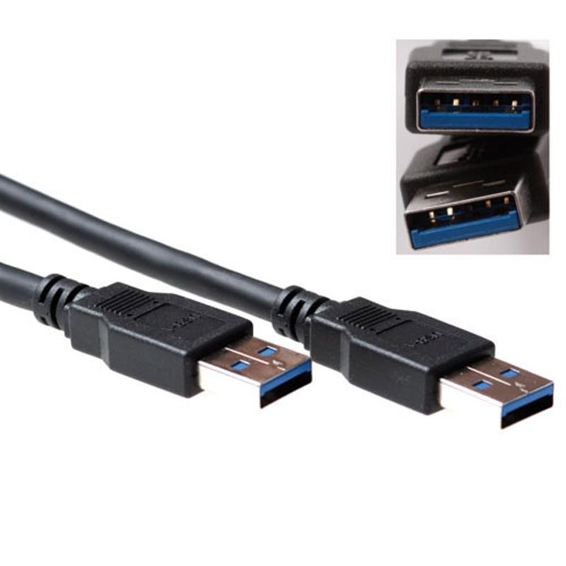 ACT SB0001 USB-kabel 3 m USB 3.2 Gen 1 (3.1 Gen 1) USB A Zwart