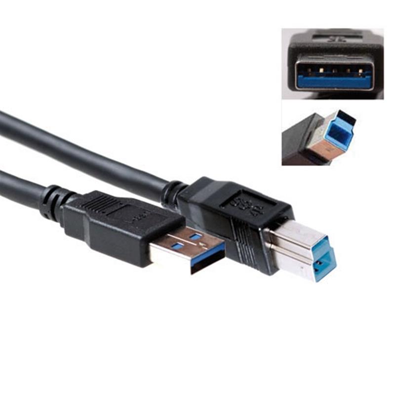 ACT SB0004 USB-kabel 5 m USB 3.2 Gen 1 (3.1 Gen 1) USB A USB B Zwart