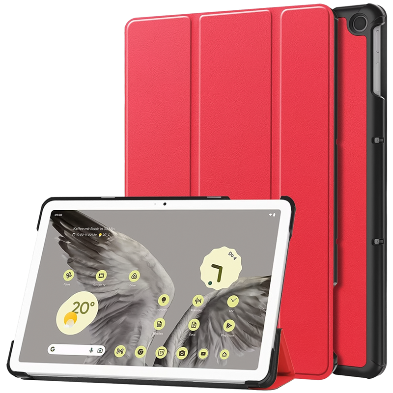 Google Pixel Tablet - TriFold Smart Book Case - Red