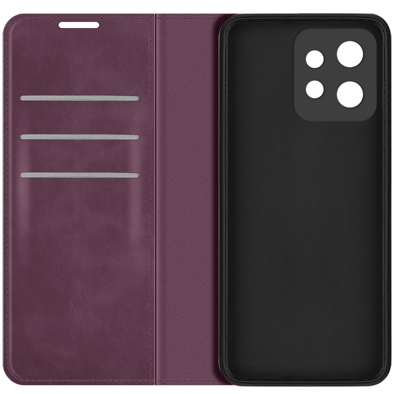 Motorola Edge 40 Pro - Magnetic Wallet Case - Purple