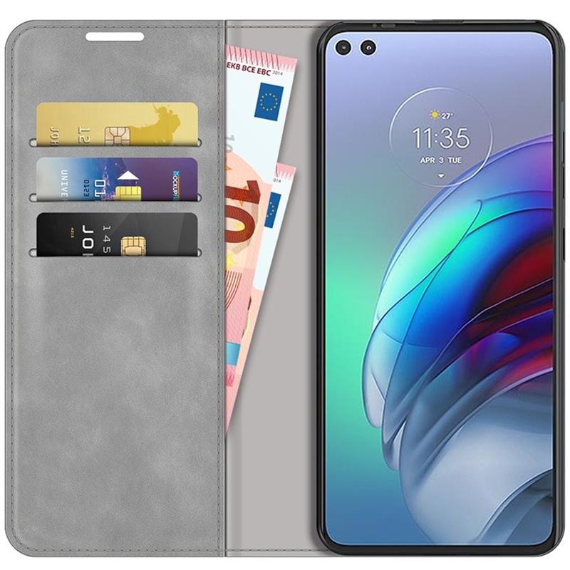 Motorola Moto G100 - Magnetic Wallet Case - Grey