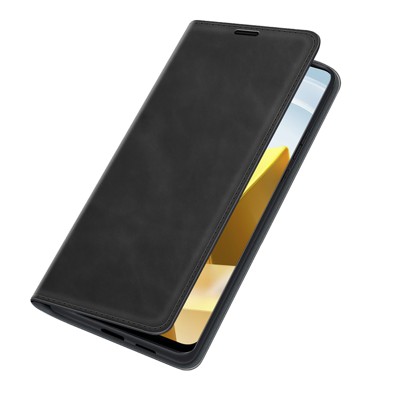 Poco M5 - Magnetic Wallet Case - Black