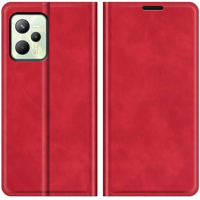 Realme C35 - Magnetic Wallet Case - Red