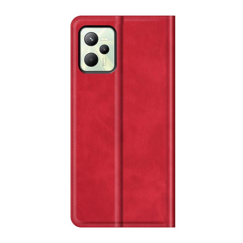 Realme C35 - Magnetic Wallet Case - Red